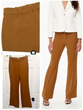 Aritzia Wilfred Cabaret Pants High Rise Flared Trousers Rich Chestnut Size 4